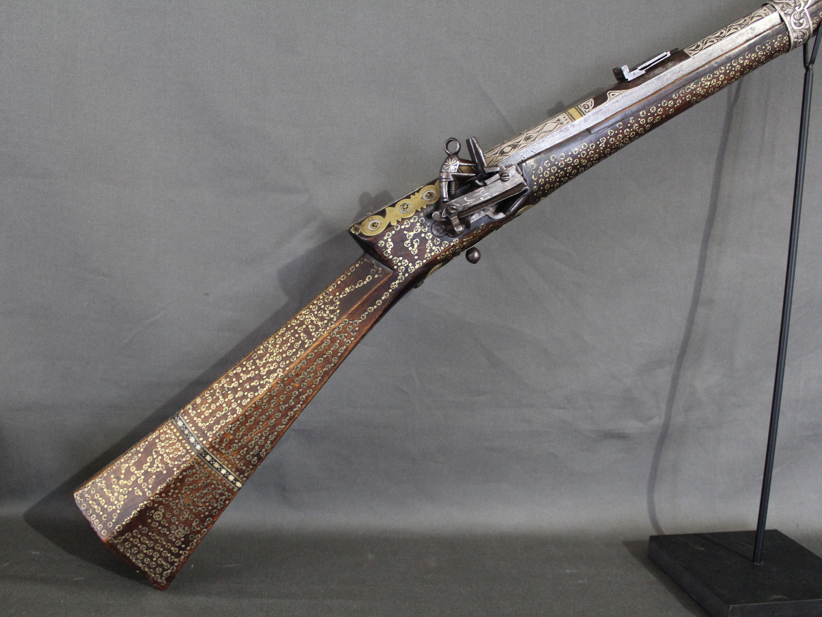  Ottoman Flintlock Rifle Known As Tüfek Shishana - Ottoman Türkiye, 18th-19th Century