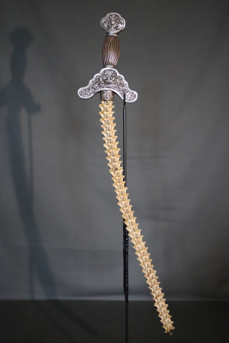 Vietnamese Sword With Animal Vertebrae Blade - Vietnam, 19th Century-photo-2