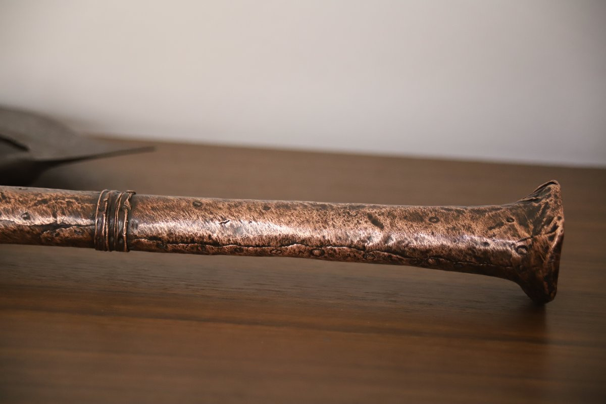 Prestige Wrought Iron And Copper Axe - Songye, Drc, Zaire, 2nd Half Of The 19th And Early 20th Century-photo-5