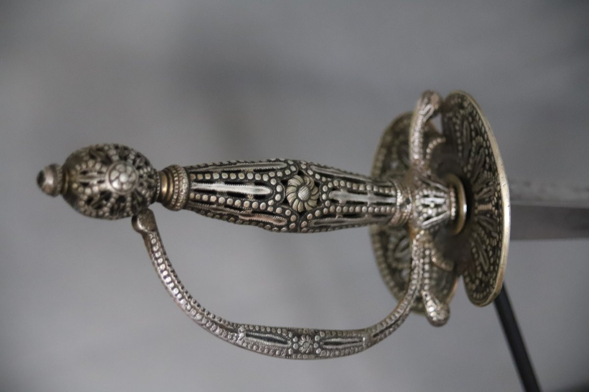 City (or Court) Sword, Silver-gilt Handle - France, Late 18th Century-photo-4