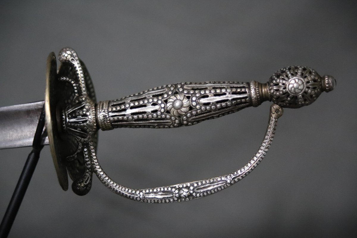 City (or Court) Sword, Silver-gilt Handle - France, Late 18th Century-photo-4