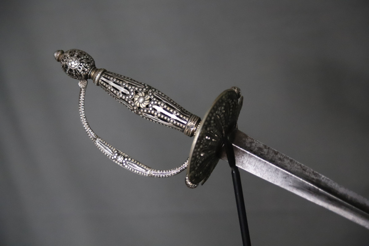 City (or Court) Sword, Silver-gilt Handle - France, Late 18th Century