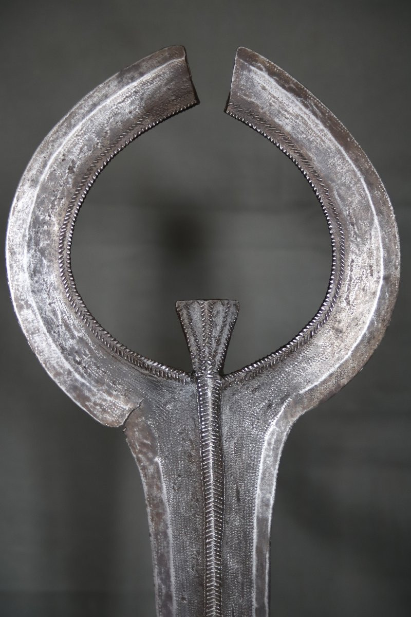 Double Sickle Sabre - Lobala, Mondzombo, Ngbaka Populations... Congo Drc, Collected Around 1910-photo-2