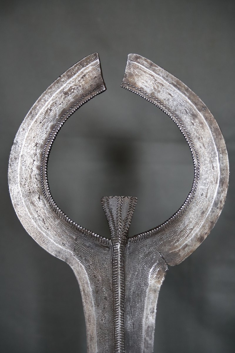 Double Sickle Sabre - Lobala, Mondzombo, Ngbaka Populations... Congo Drc, Collected Around 1910-photo-5