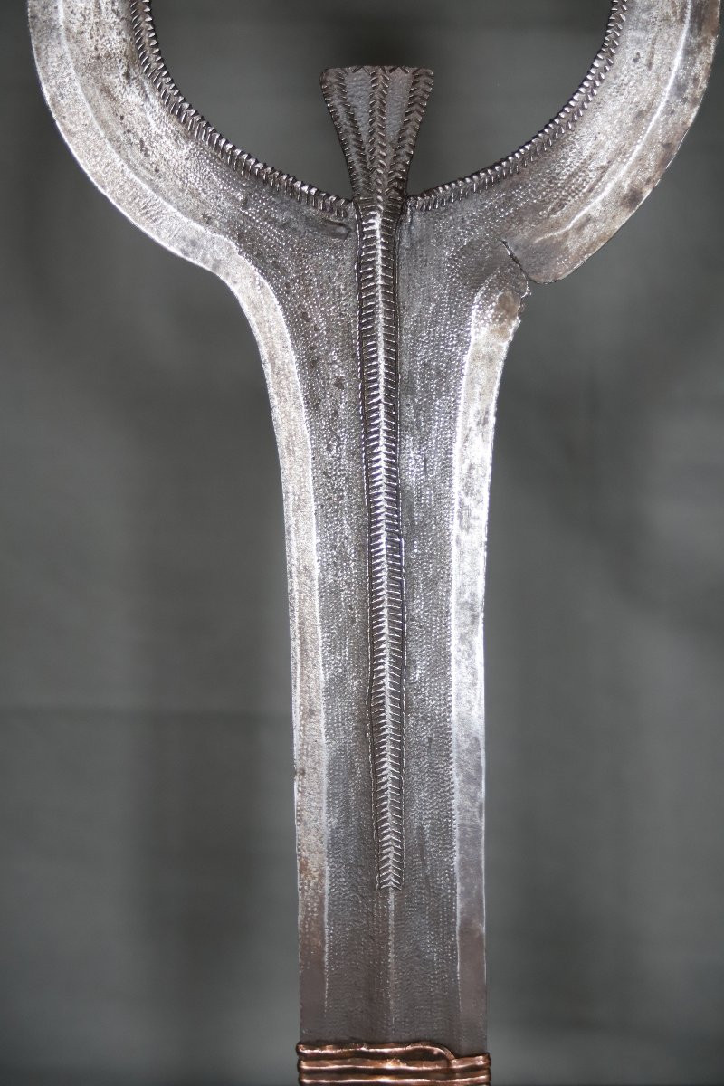 Double Sickle Sabre - Lobala, Mondzombo, Ngbaka Populations... Congo Drc, Collected Around 1910-photo-6