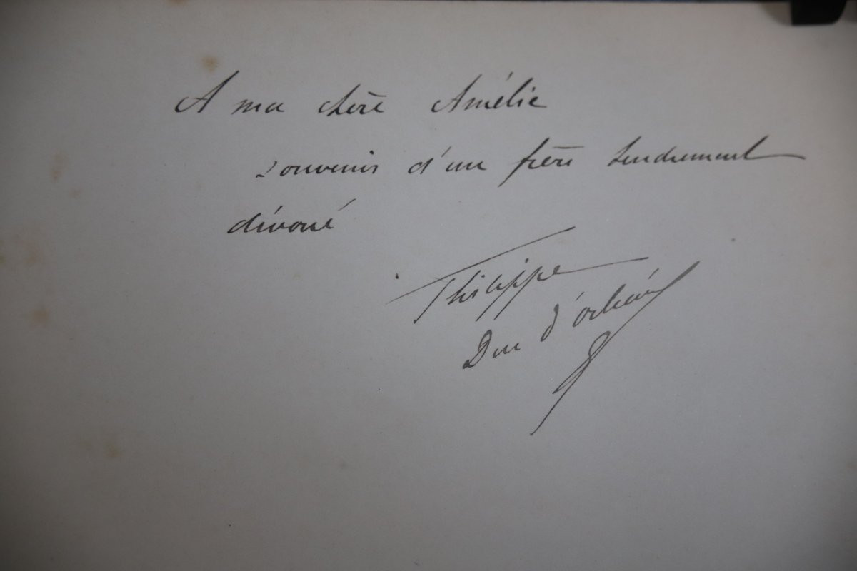 Orléans (duke Of) - A Hunting Expedition To The Nepaul - Autographed Dedication To His Sister Amélie-photo-2