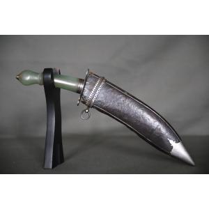 Couteau De Style Kukuri (kukri) à Poignée En Jadéite - Inde Ou Afghanistan, ère Victorienne