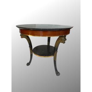 Pedestal Table From The First Empire Period. “gryphons” Model.