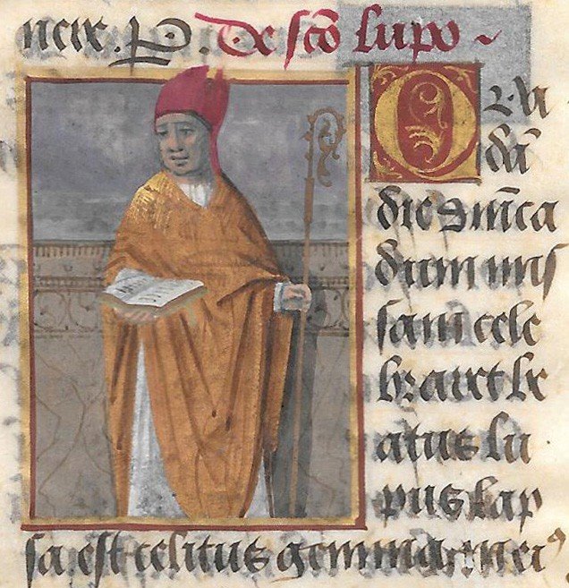 French School Late 15th Century "saint Loup, Bishop Of Sens", Illumination, Ink And Gouache/velum-photo-4