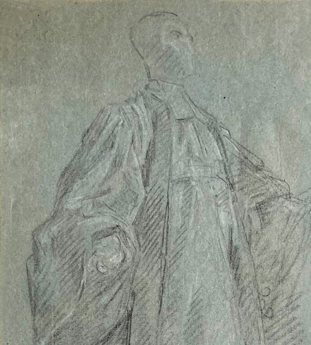 Halle Noel (1711-1781) "study/provost Of Merchants J-baptiste Camus/pontcarré De Viarmes" Drawing-photo-2