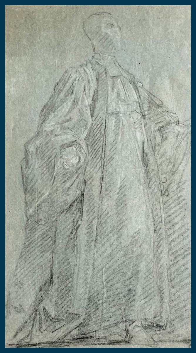 Halle Noel (1711-1781) "study/provost Of Merchants J-baptiste Camus/pontcarré De Viarmes" Drawing