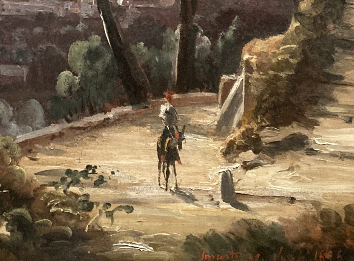 Pitloo Anton Sminck (1790-1837), Attributed To "sorrento" Oil On Paper, Annotated And Dated-photo-4