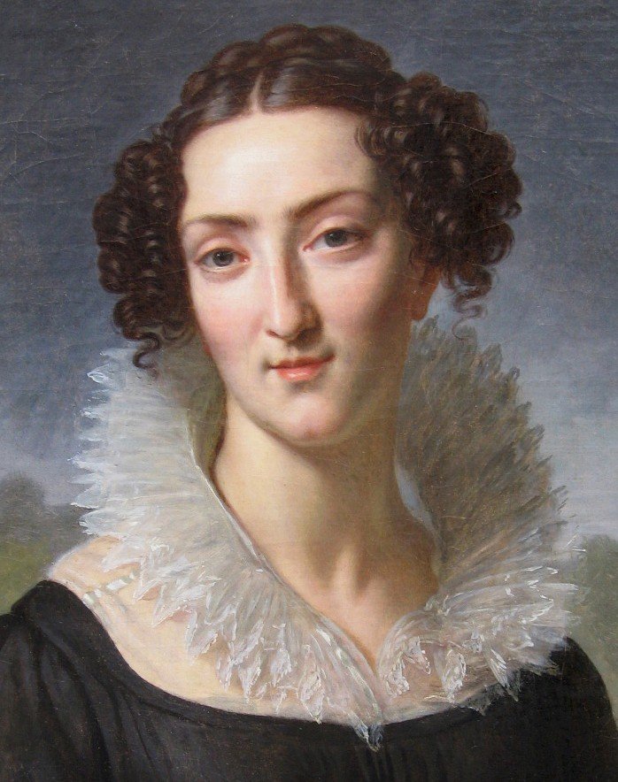 PAJOU Jacques Augustin (1766-1828) "Portrait de jeune femme" Huile/toile, Signé,daté, Cadre 19e-photo-3