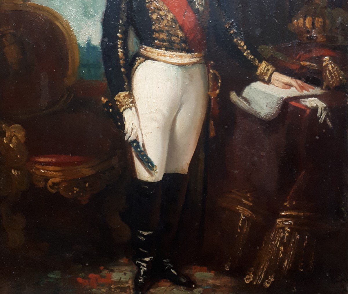 Billet Etienne (1821-1888) "jérôme Bonaparte, Brother Napoleon 1st, Marshal Of The Empire" Oil/panel-photo-3