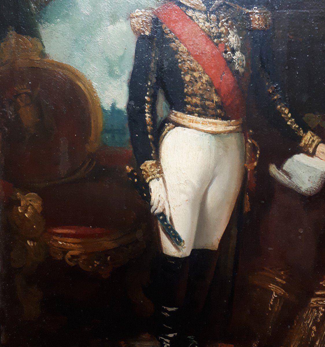 Billet Etienne (1821-1888) "jérôme Bonaparte, Brother Napoleon 1st, Marshal Of The Empire" Oil/panel-photo-4