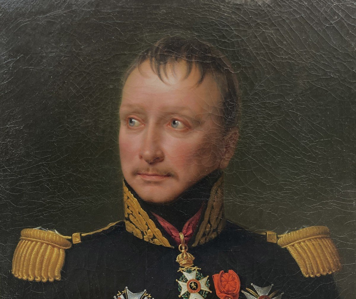 Delorme Pierre Claude François (1783-1859) "portrait Of General A. De Saint-alphonse" Oil/canvas-photo-2