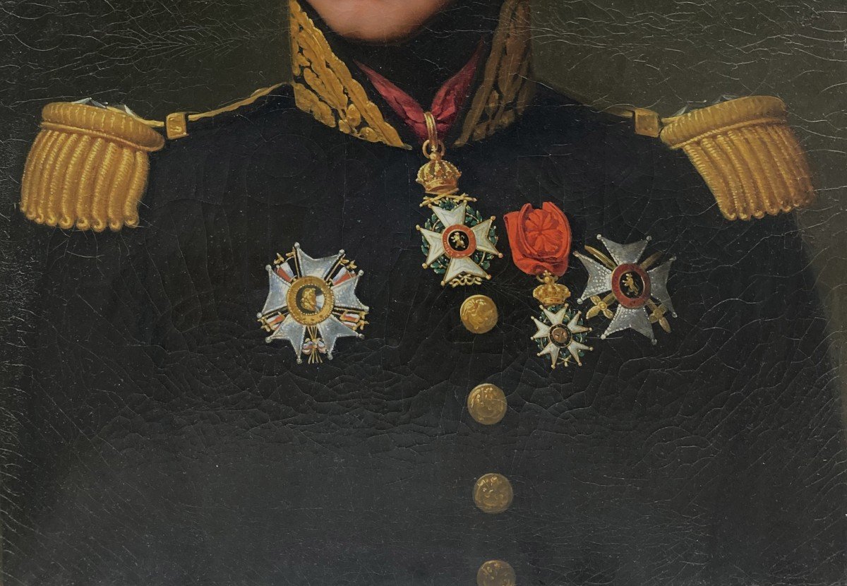 Delorme Pierre Claude François (1783-1859) "portrait Of General A. De Saint-alphonse" Oil/canvas-photo-3