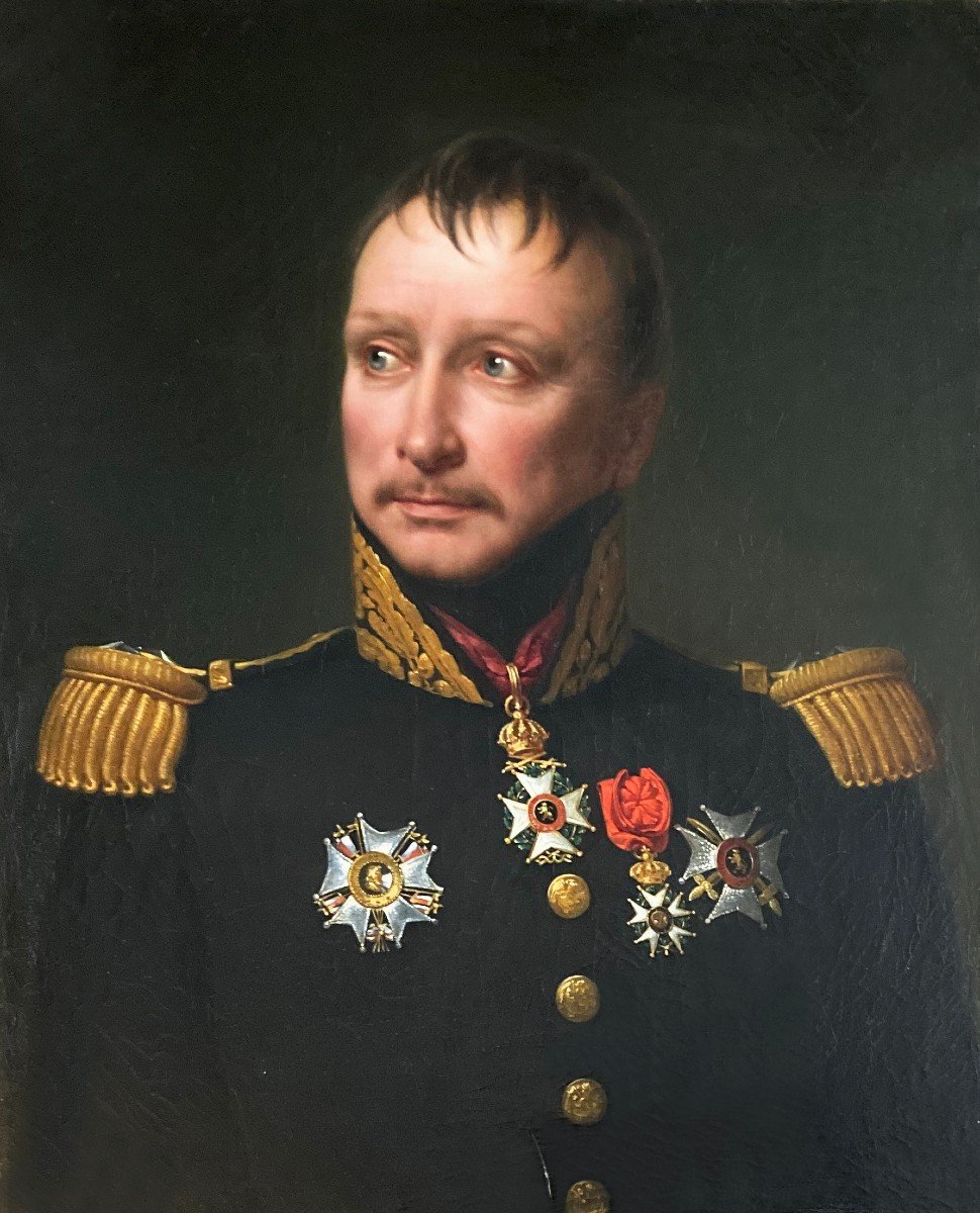 Delorme Pierre Claude François (1783-1859) "portrait Of General A. De Saint-alphonse" Oil/canvas-photo-4