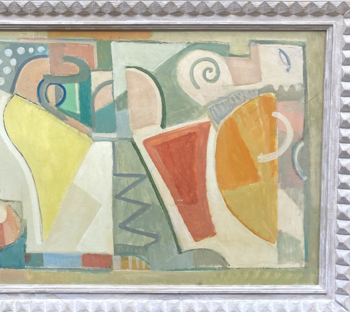 Firpo Walter (1903-2002) "large Abstract Geometric Composition" Oil/panel, Signed & Dated-photo-4