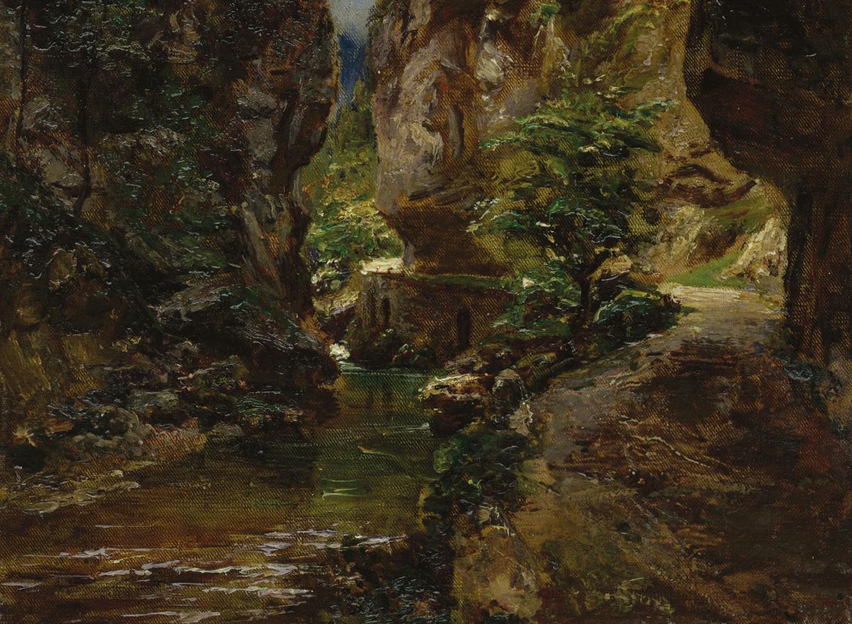 "the Gorges" Oil On Canvas, André Giroux-photo-3