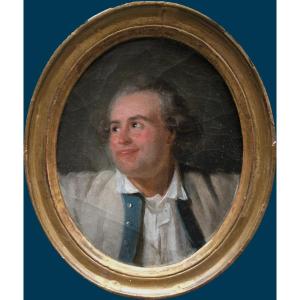 Danloux Henri-pierre (1733-1816) "portrait Joseph Caillot" Oil/canvas, Annotated On The Back, 18th Century Frame