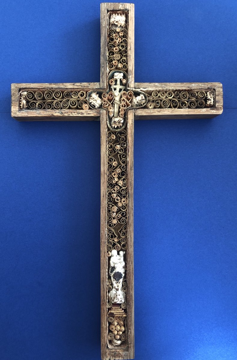 Great Cross Reliquary - Rolled Papers - Eighteenth Century