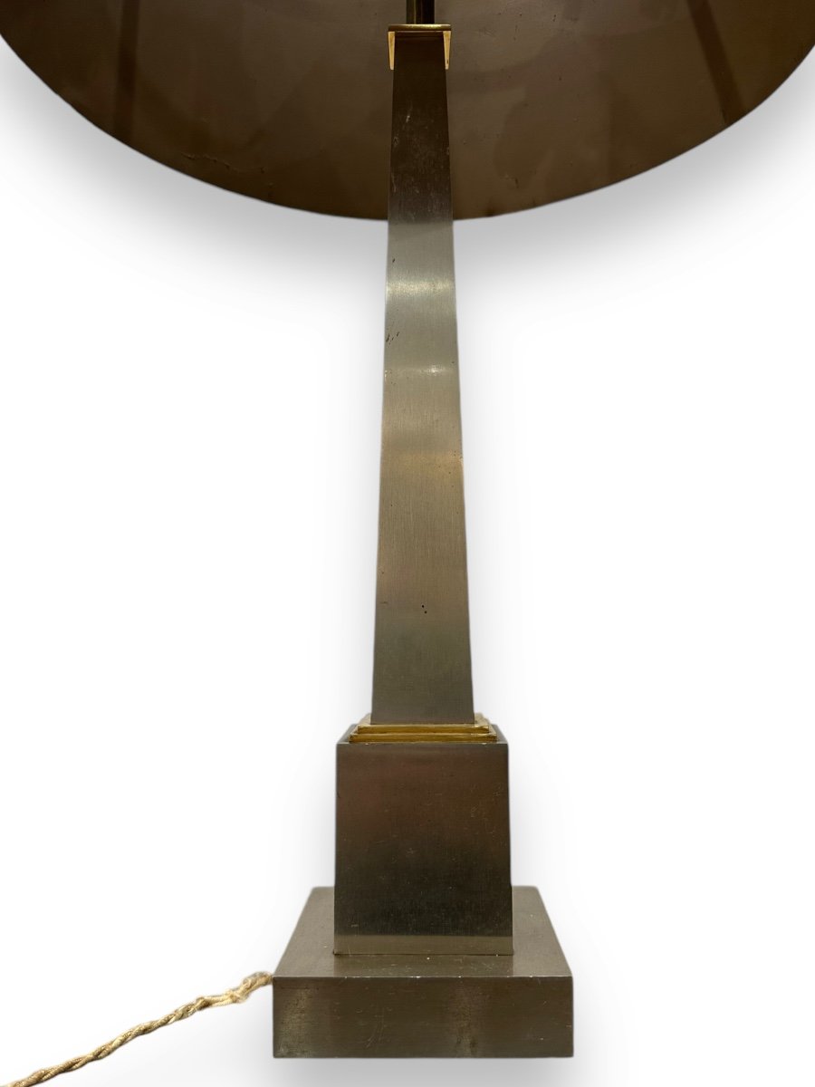 Maison Charles - Signed Obelisk Lamp - Circa 1970-photo-2