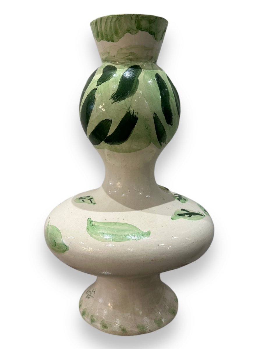 Marcel Vertes - Woman With A Scarf - Ceramic Vase - Vallauris -photo-3