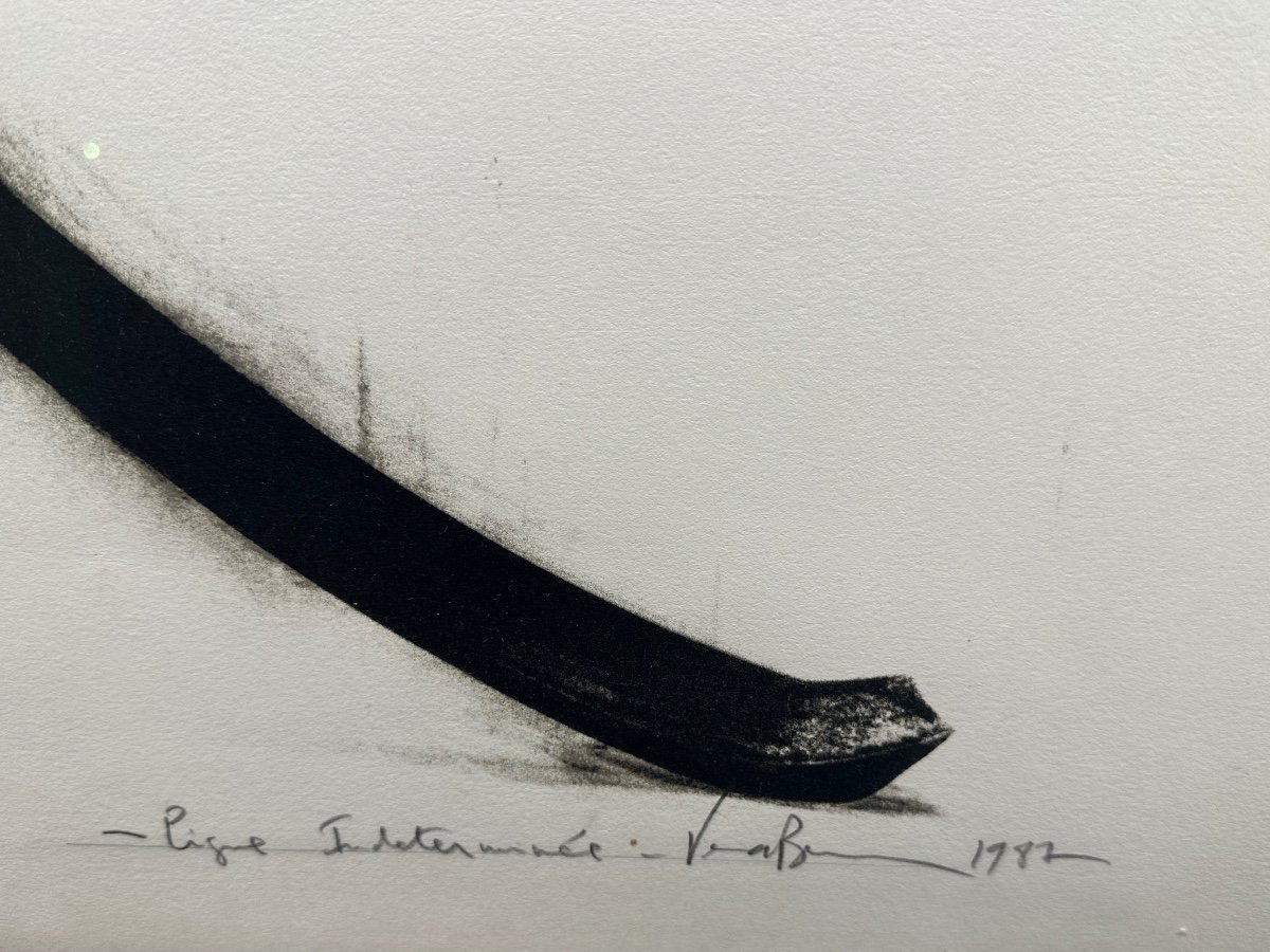 Bernar Venet - Ligne Indéterminée - 1982 - Lithographie -photo-1