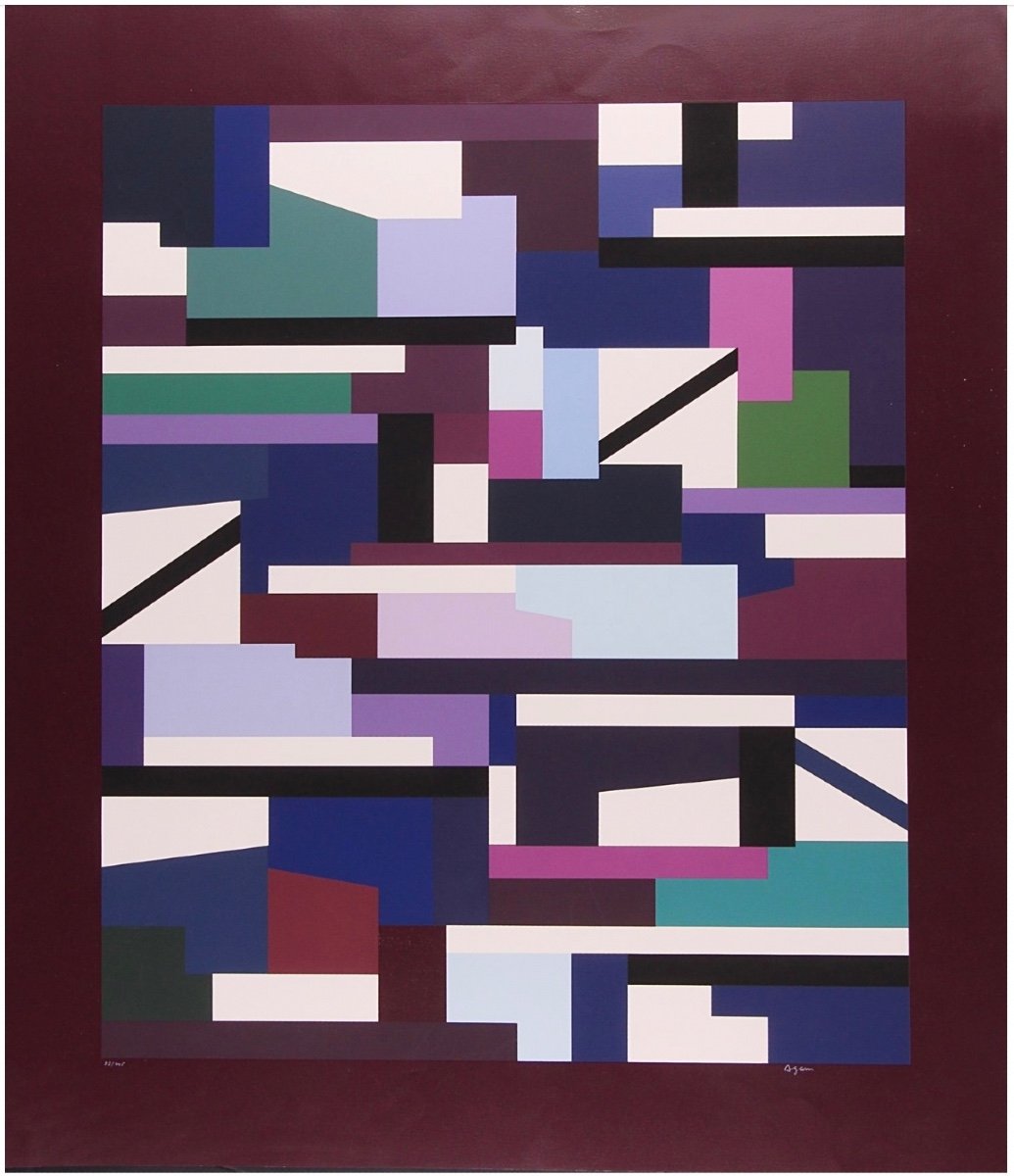 Yaacov Agam - Purple Matrix - Screenprint - 1976-photo-2