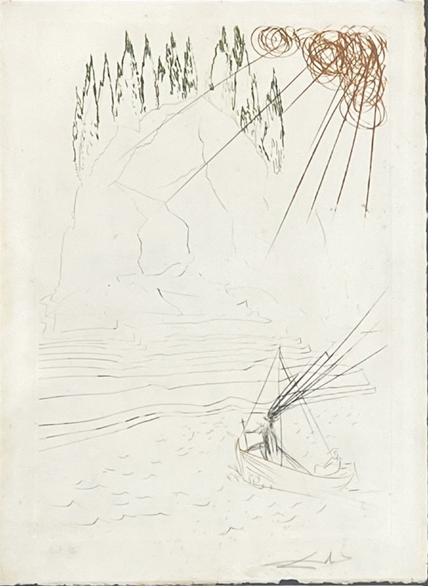 Salvador Dali - Tristan And Iseult - Etchings And Drypoints On Vellum Paper - 1970-photo-2