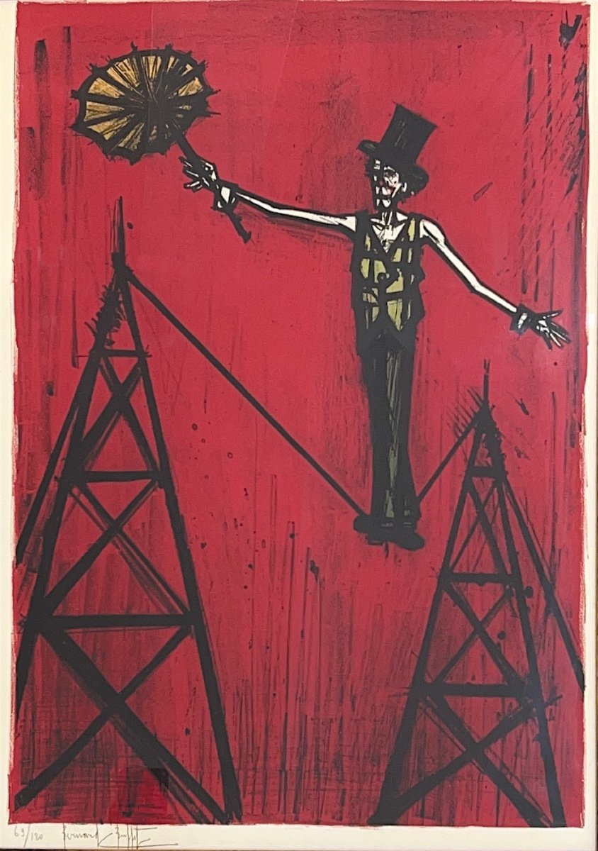 Bernard Buffet - Le Fil Du Fériste - Lithographie -1968 -photo-2