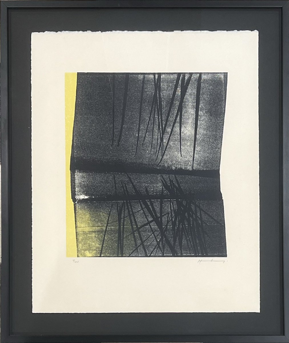 Hans Hartung - Heraclitus - Lightning Drives The Universe - Lithograph - 1977