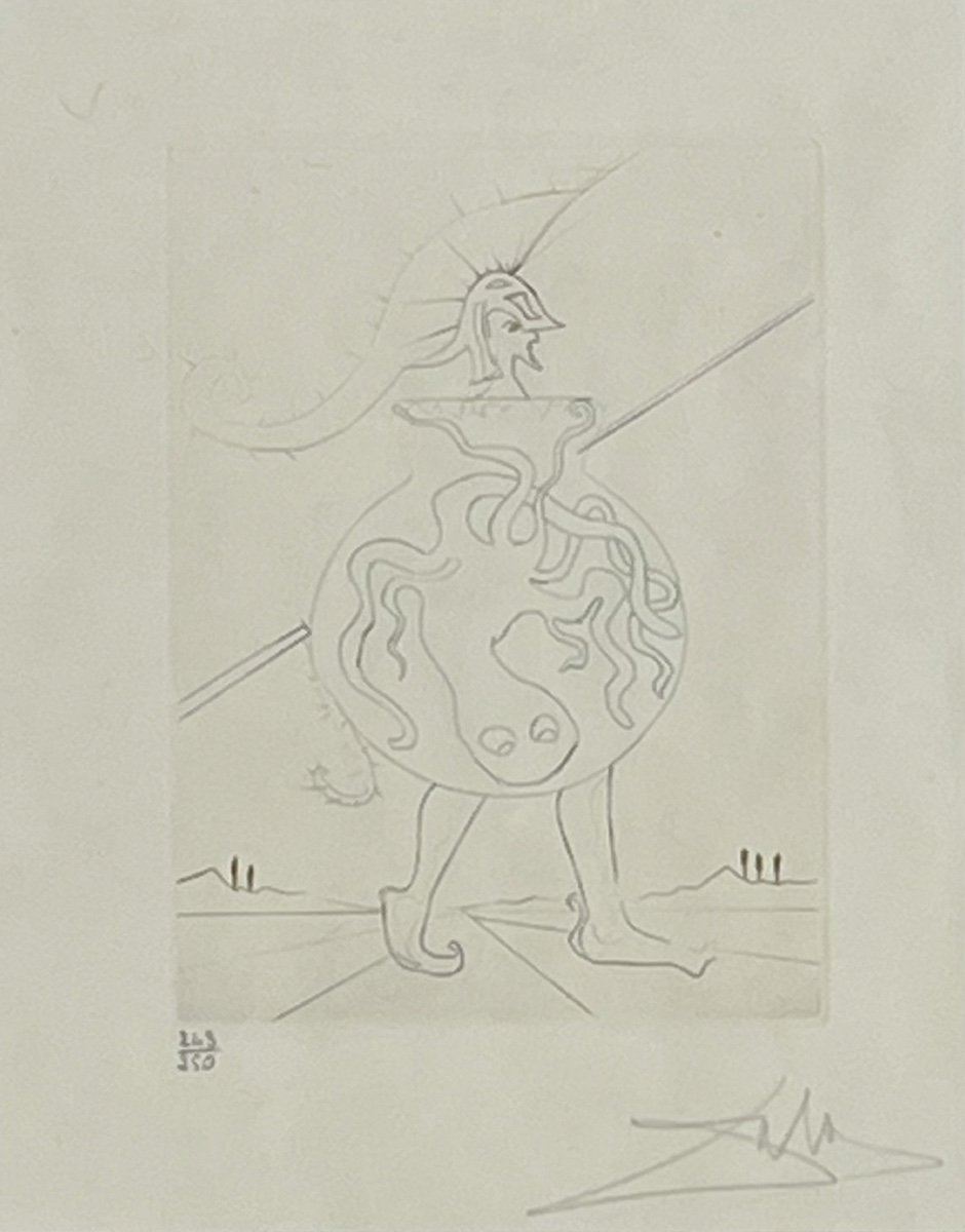 Salvador Dali - Henry V, 1970, Extract From The Portfolio "much Ado About Shakespeare" - Engraving-photo-2