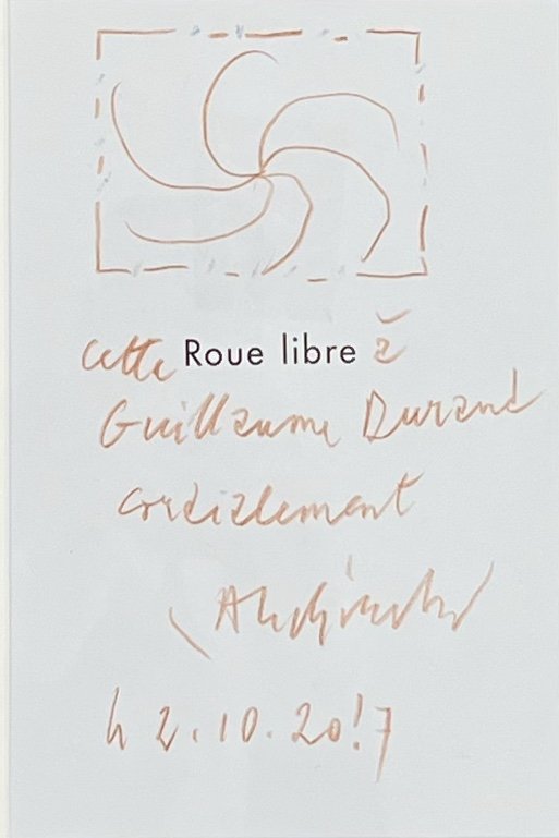 Pierre Alechinsky - Roue Libre - Pastel Gras - Dedicated To Guillaume Durand - 2017-photo-2