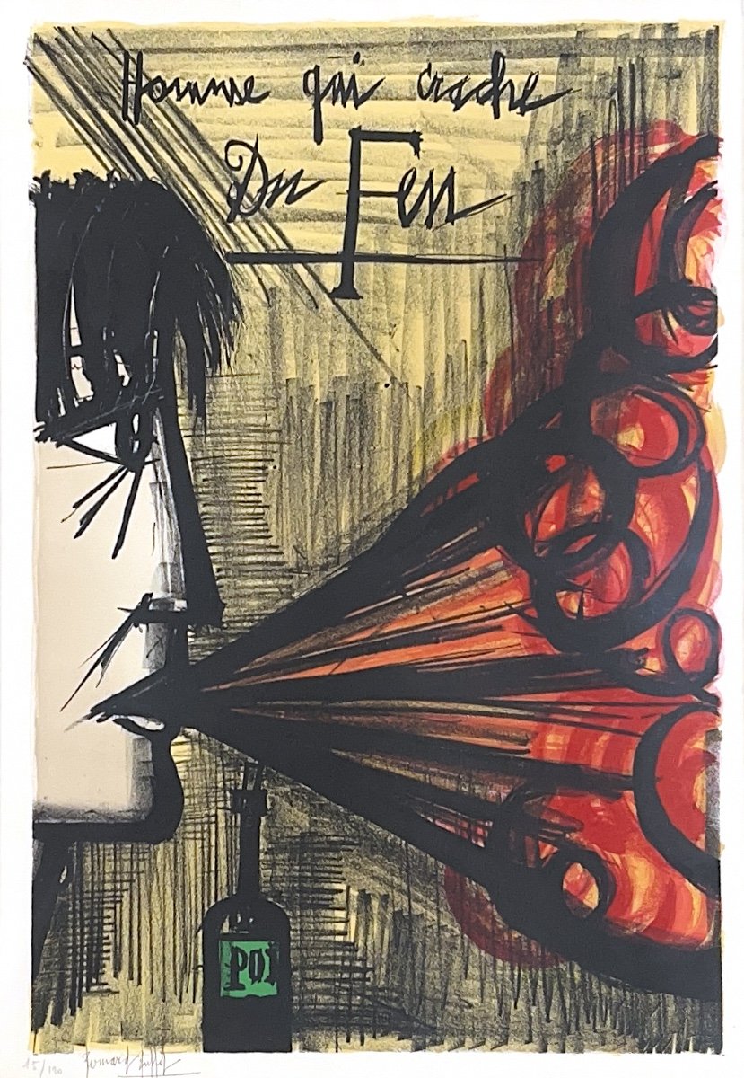 Bernard Buffet - The Fire Eater - Lithograph - 1968-photo-2