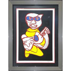 Karel Appel - Guitar Player - 1975 - Screenprint On Vellum Paper