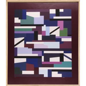 Yaacov Agam - Purple Matrix - sérigraphie - 1976