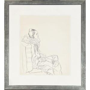 Antonio Lopez - Diana Vreeland - Crayon Sur Papier - 1983