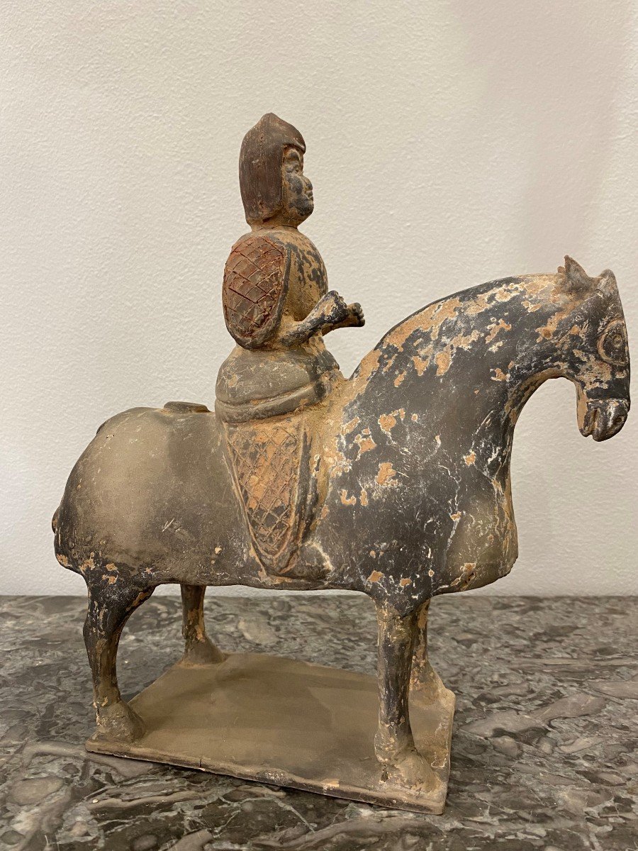 China - Northern Wei Dynasty (534-557) - Warrior On Horseback - Terracotta-photo-2