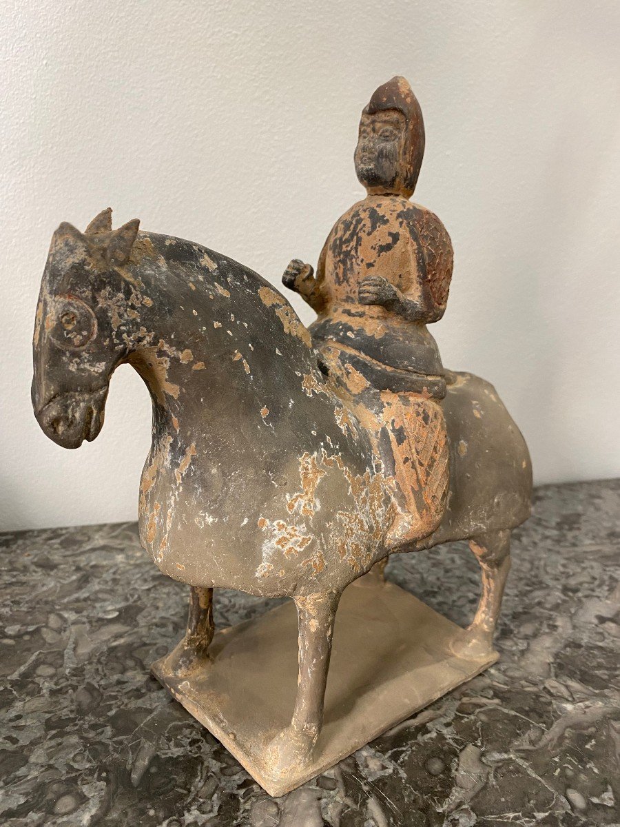 China - Northern Wei Dynasty (534-557) - Warrior On Horseback - Terracotta-photo-4