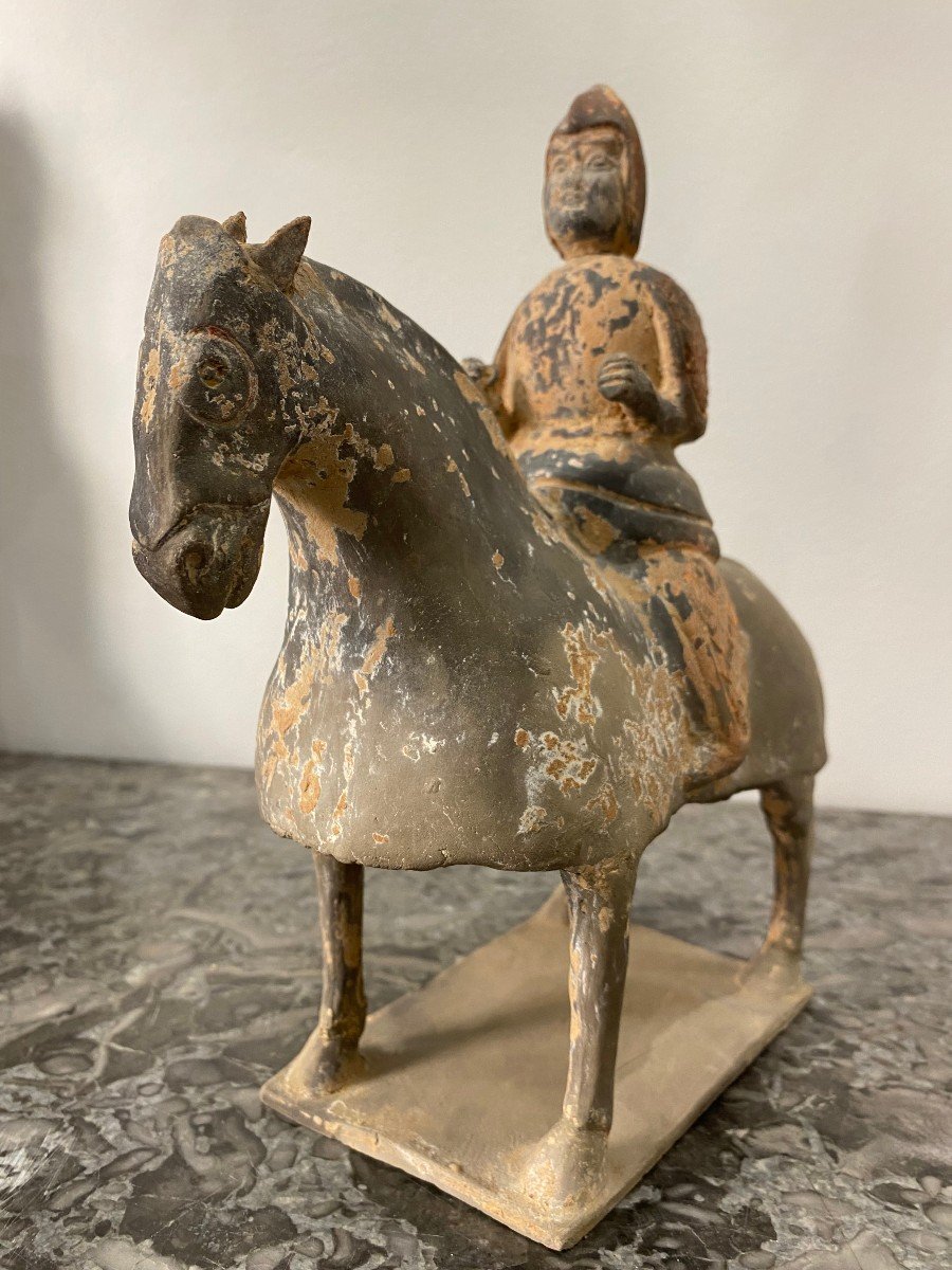 China - Northern Wei Dynasty (534-557) - Warrior On Horseback - Terracotta-photo-1