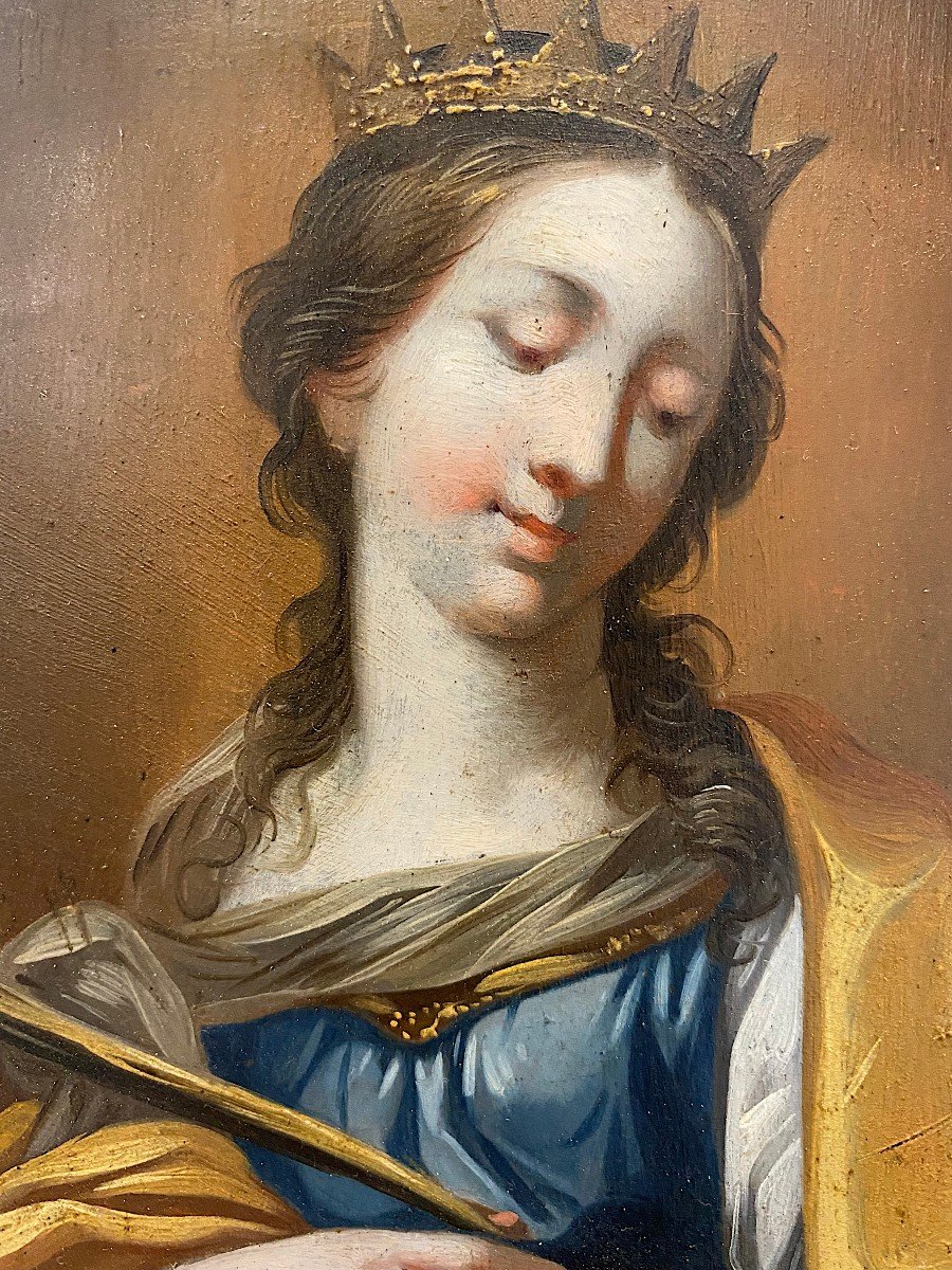 Bolognese School (circa 1700) - Sainte Catherine Of Alexandria-photo-3