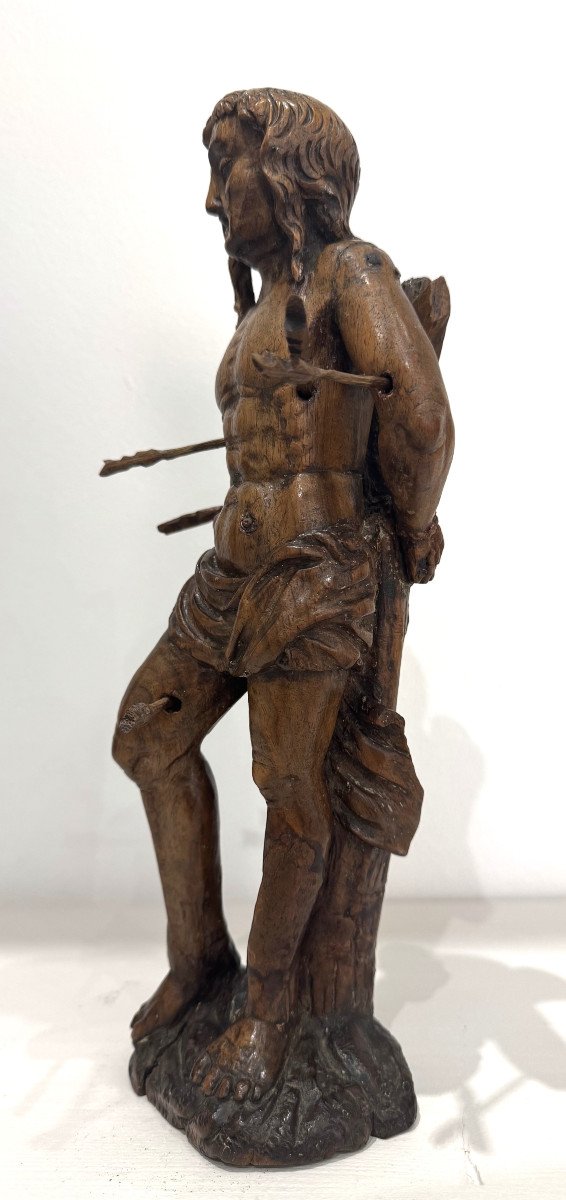 Saint Sebastian - Wood Sculpture, Late 16th Century-photo-3