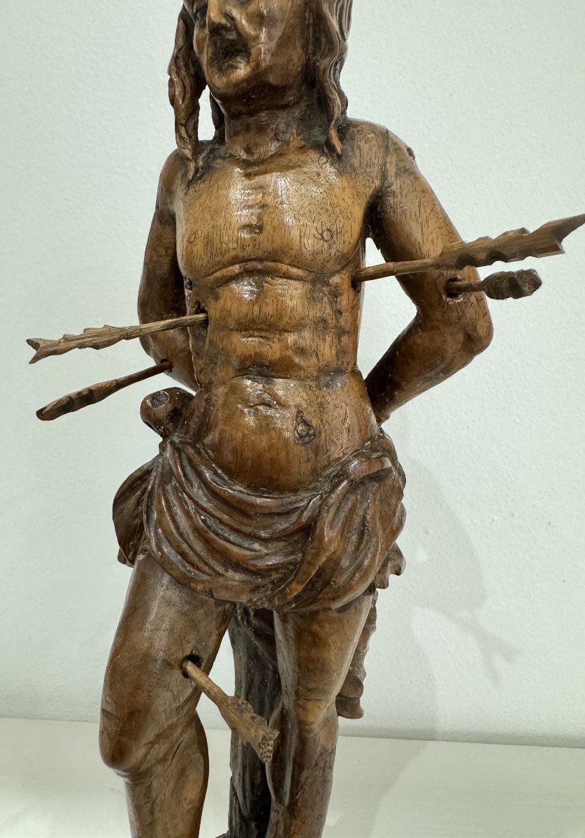 Saint Sebastian - Wood Sculpture, Late 16th Century-photo-2