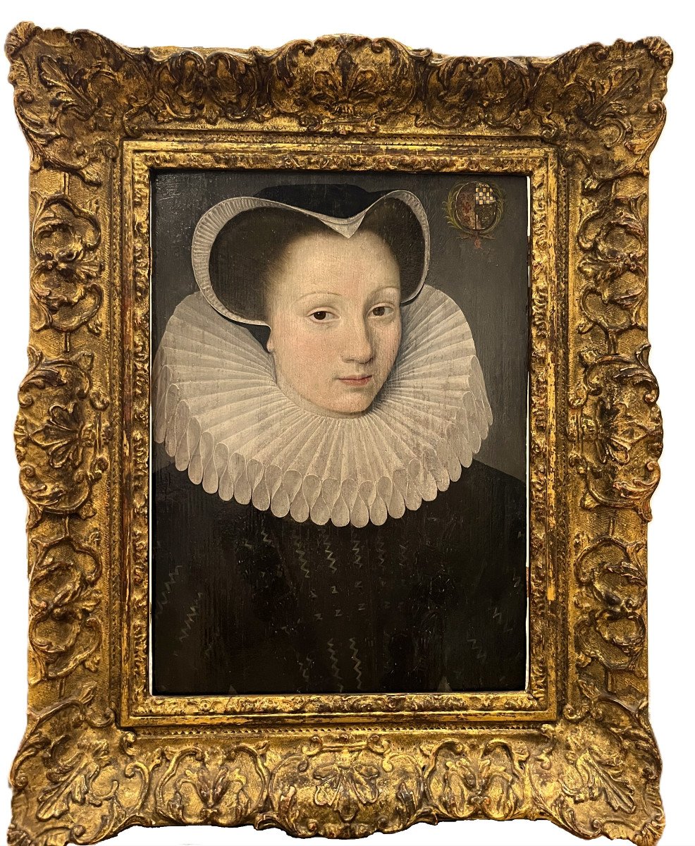 François Quesnel (1543-1619) - Portrait Of Jeanne De Lannoy - Circa 1590