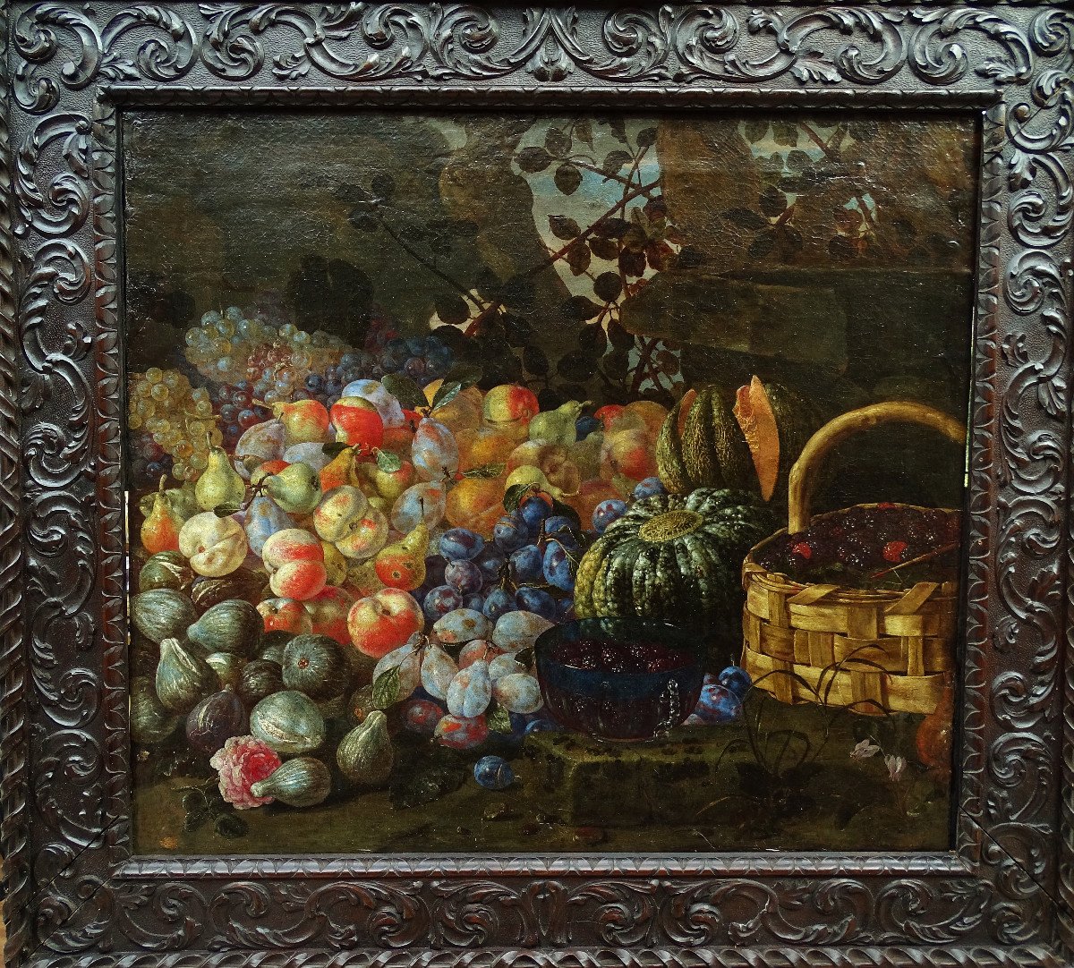 Giuseppe Recco (1634-1695) – Still Life With Melons, Pears, Peaches, Plums And Figs