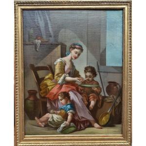 Carle Van Loo (circle)- The Caring Mother