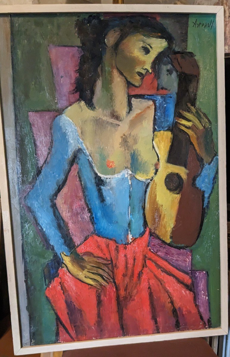 Georges Artemoff (1892-1965), Georgij K. Artemov, Woman With The Guitar