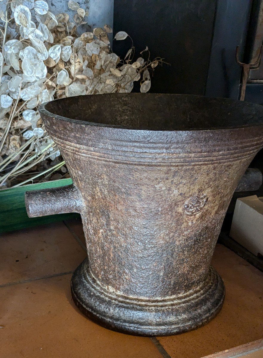 Very Large 17th Century Cast Bronze Mortar-photo-2